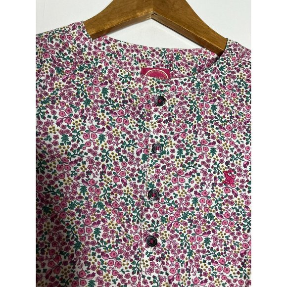 Joules Girls 11-12 Years 1/2 Button Long Sleeve Floral Blouse - Picture 2 of 9